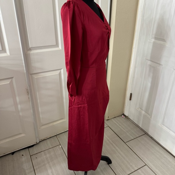 RIHOAS - The Solid V Neck Slit Midi Dress - XS - Picture 4 of 12